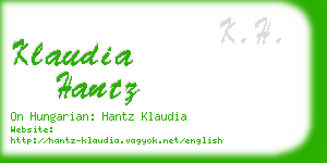 klaudia hantz business card